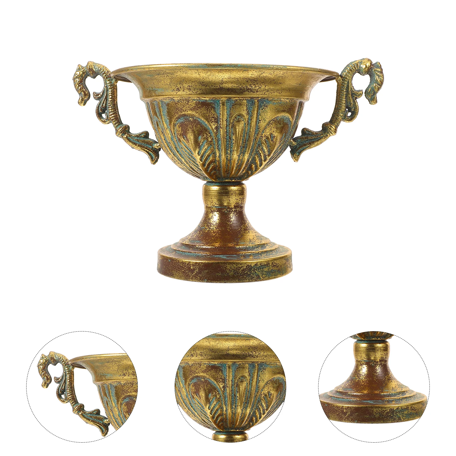 

Vintage Metal Flower Vase Decorative Wedding Centerpiece Retro Style Home Decor Ornament Vases For Arrangement