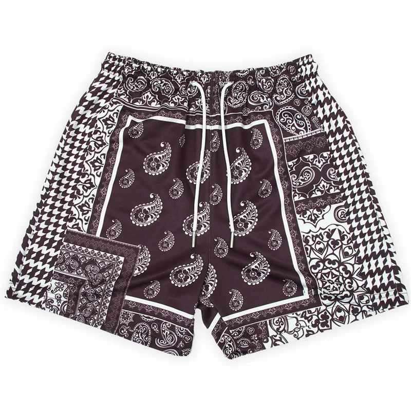 Summer New Trendy Boho Shorts Women Men Vintage Oversize Street Sports Outdoor Shorts Hawaii Beach Short Pants Swim Trunks