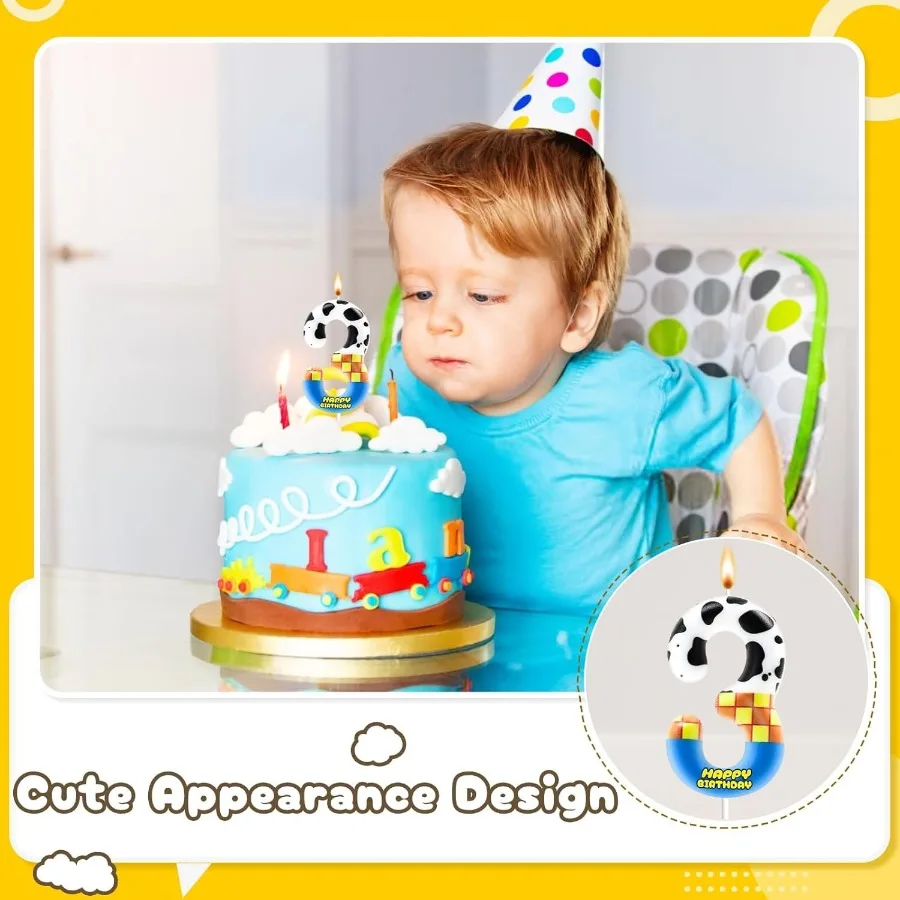 لعبة رقم 3، لعبة إلهام كعكة عيد الميلاد، شموع عيد ميلاد كرتونية، شموع أرقام، شمعة عيد ميلاد لصبي فتاة، عيد ميلاد تي