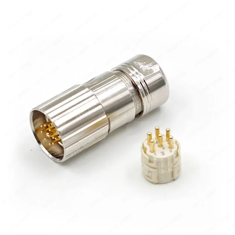 

M23 6 7 9 12 17 Pin Male Female Plug Socket Aviation Connector Servo Motor Coding Dysprosium Encoder Straight Elbow Adapter