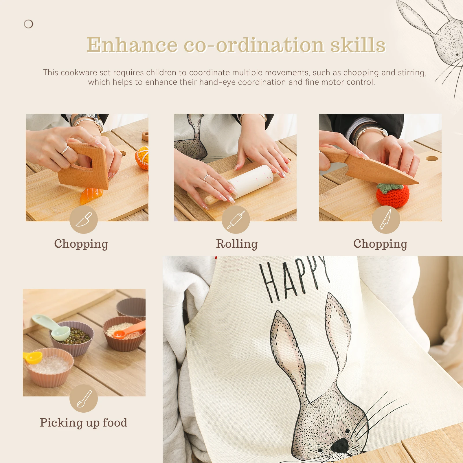 Wooden Montessori Kitchen Simulation Toys Wooden Baby Kitchenware Babies Imitate Cooking Toys Family Kitchen Play Toys Baby Gift