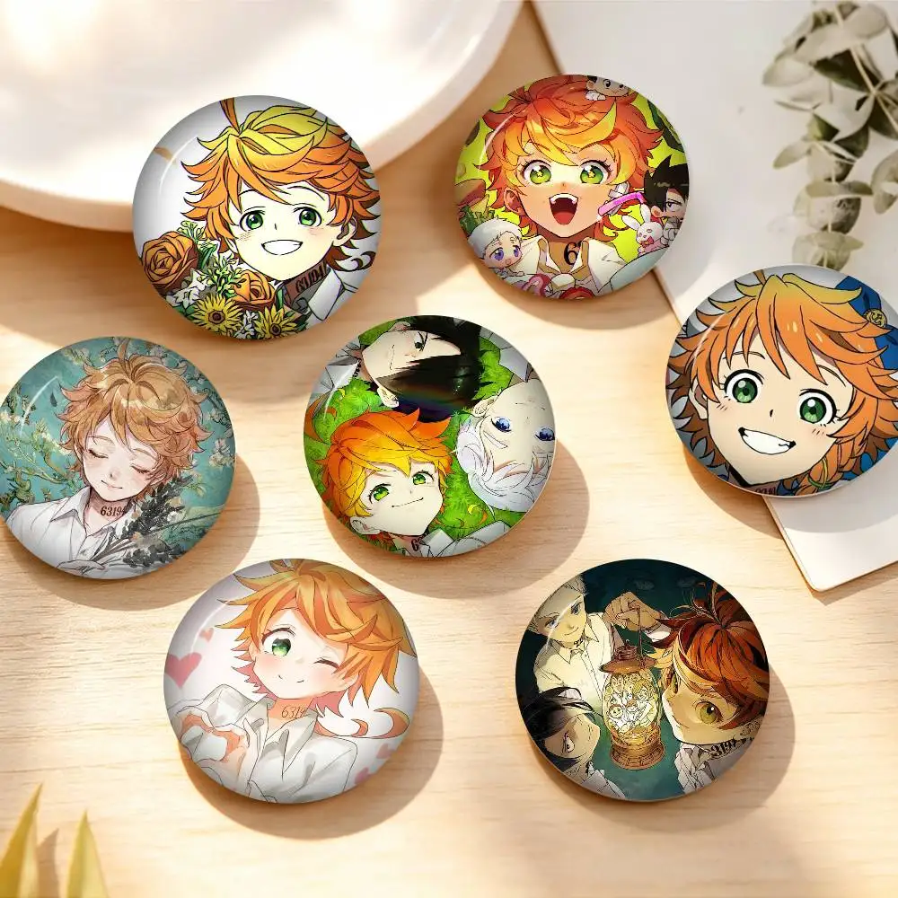 Anime The Promised Neverland Coin Badge Funny Cartoon Pins Backpack Clothing Brooch Accessories Jewelry
