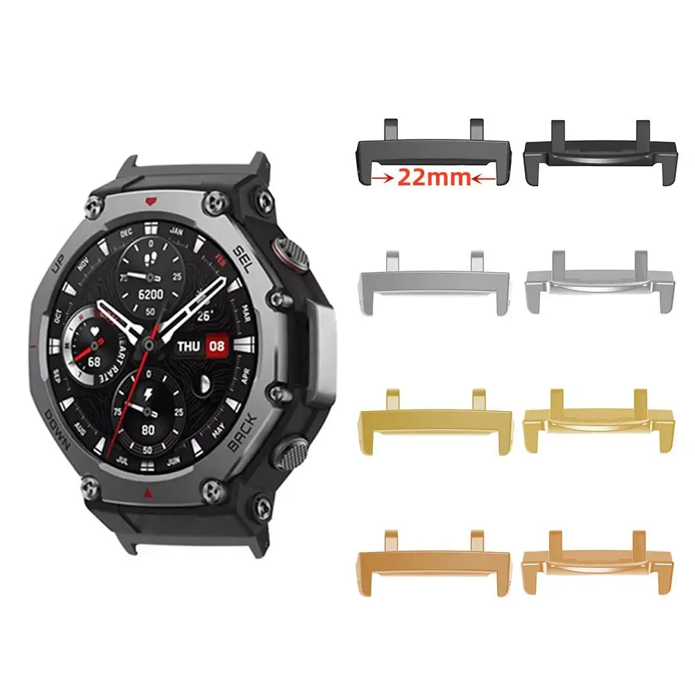 1 par de conectores de pulsera de Metal de 22mm para Huami Amazfit T-rex3, conector de correa de reloj para Amazfit t-rex 3, adaptador N5m7