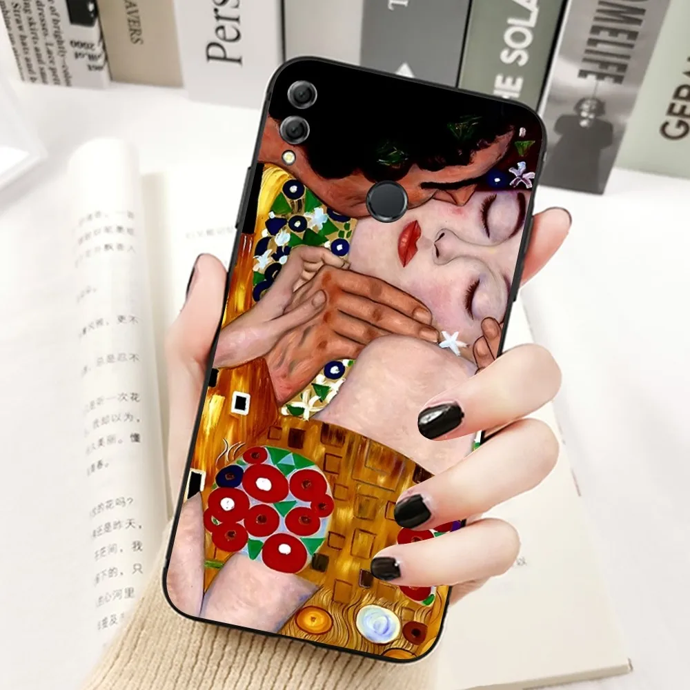 Starry Night Klimt Kiss Phone Case For Huawei Honor 10 lite 9 20 7A 9X 30 50 60 70 pro plus Soft Silicone Cover