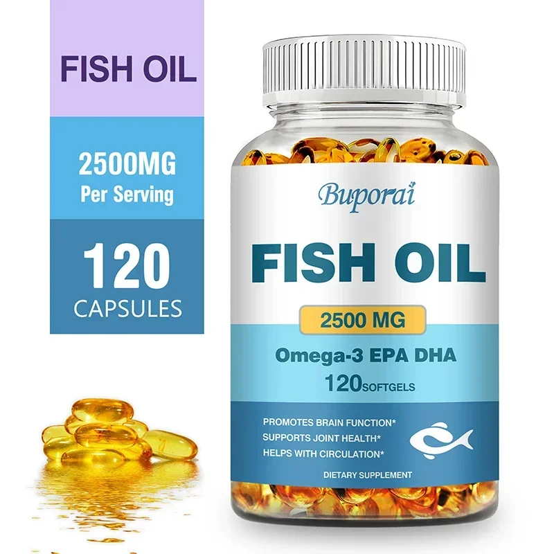 Omega 3 Fish Oil - Support Brain & Nervous System Health, Cardiovascular & Skin Health, Antioxidant