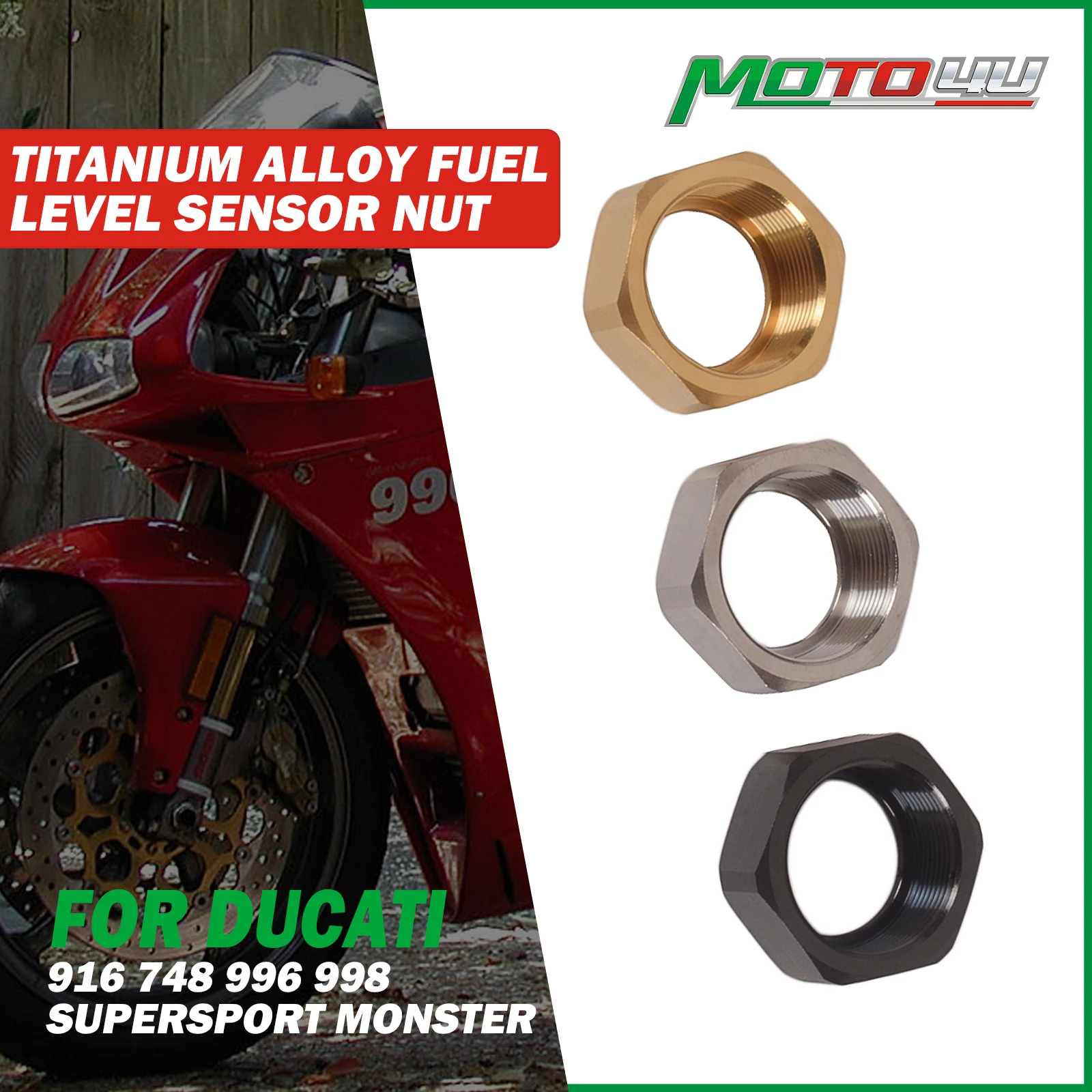 1PC For Ducati 916 748 996 998 Supersport Monster Titanium Fuel Level Sensor Nut Motorcycle Accessories Screws Nuts