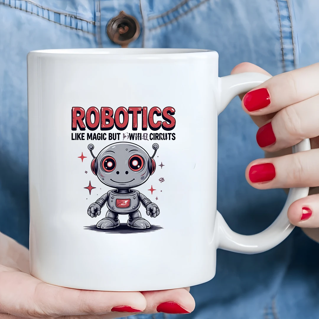 

11oz Cartoon Robot Magic Circuit Cup + Kids Christmas Gift Essential Cup for Family & Office
