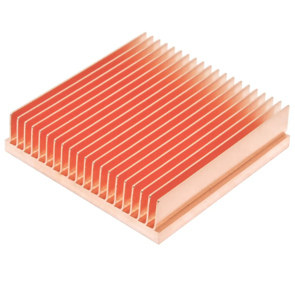 40x40x10mm Pure Copper Heatsink Skiving Fin DIY Heat Sink Radiator for Electronic CHIP IC Cooling Cooler