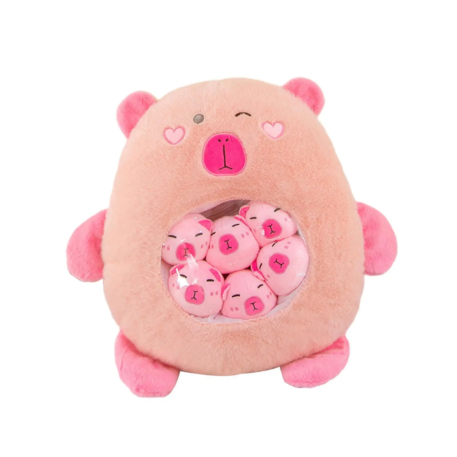 Capybara Plush Toy Snuggling Huggable Comfortable Home Decoration Removable Animal Doll for Gifts Kids Family Teens Adults