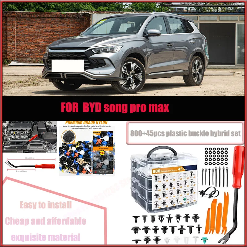 

For BYD Song Pro Max Ford Audi BMW Car Plastic Retainer Clips Kit 800+45pcs Auto Fender Push Pin Car Fastener Clip Mixed Set