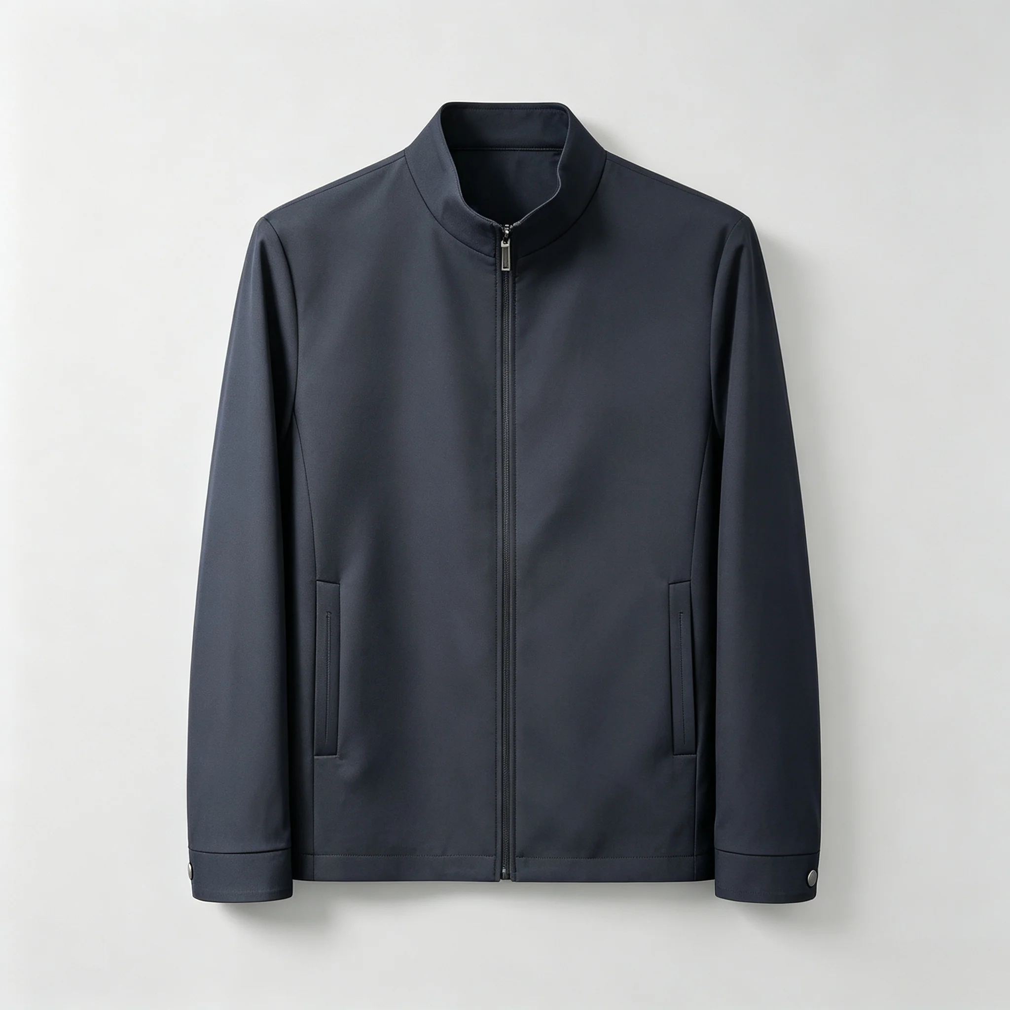 Business Outdoor Men's Jacket New Model Spring Autumn Stand Collar Coat Basic Style Polyester Fiber