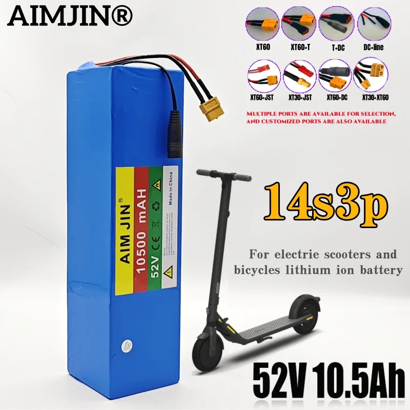 

52V 14S3P 10500mAh 1500W 18650 Lithium Battery for Balance Car, Electric Bicycle,electric scooters,Tricycle 52v battery pack