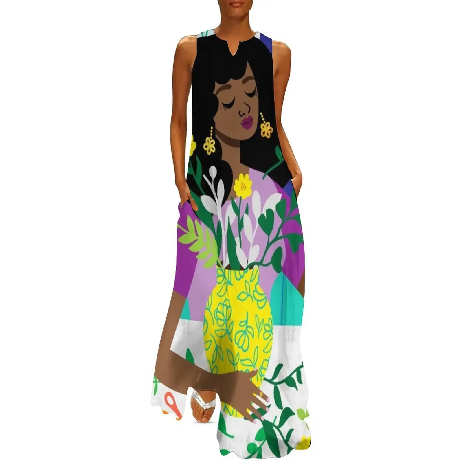 

Flower Arrangement Long Dress luxury dresses Cocktail of dresses sexy dress for women Women's dresses Dress