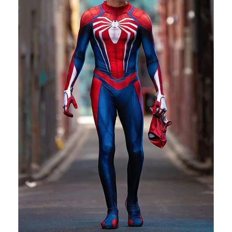 Sky02 PS4 لعبة سبايدرمان تأثيري حلي الكبار الاطفال العنكبوت خارقة Zentai البدلة هالوين ارتداءها رجل Boys88Li #
