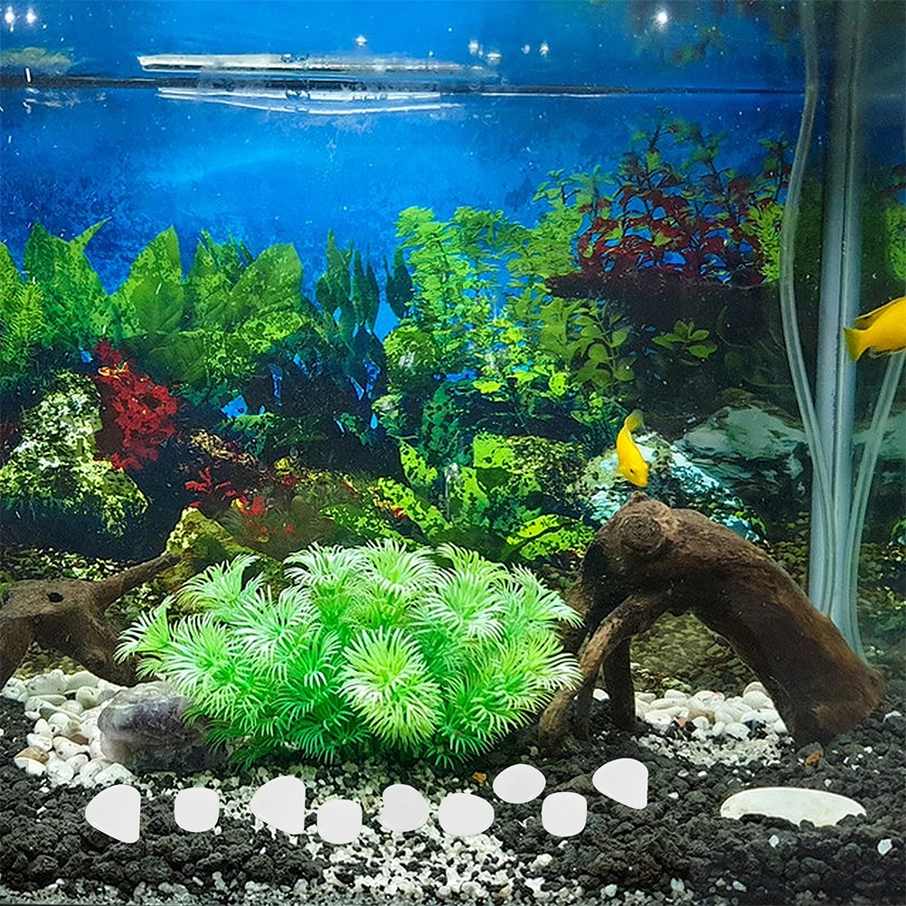 

300pcs Glow In The Dark Aquarium Rocks Fish Tank Pebbles Resin Decorative Stones Fluorescent Glow Rocks For Betta Tanks