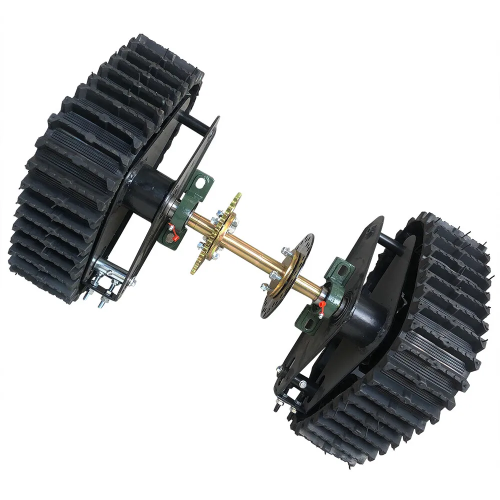 Coppia di binari di sabbia in gomma da neve per ruote posteriori Go Kart, ATV, UTV e Buggy