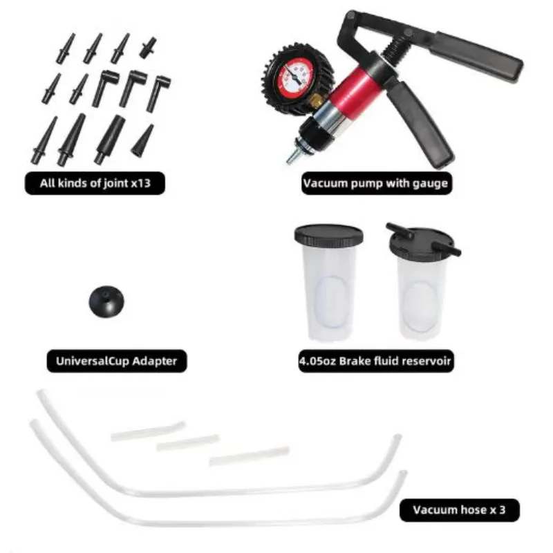 أداة تشخيص السيارة سيارة باليد فراغ مسدس مضخة الفرامل النازف محول خزان السوائل أدوات اختبار الزيت عدة #3