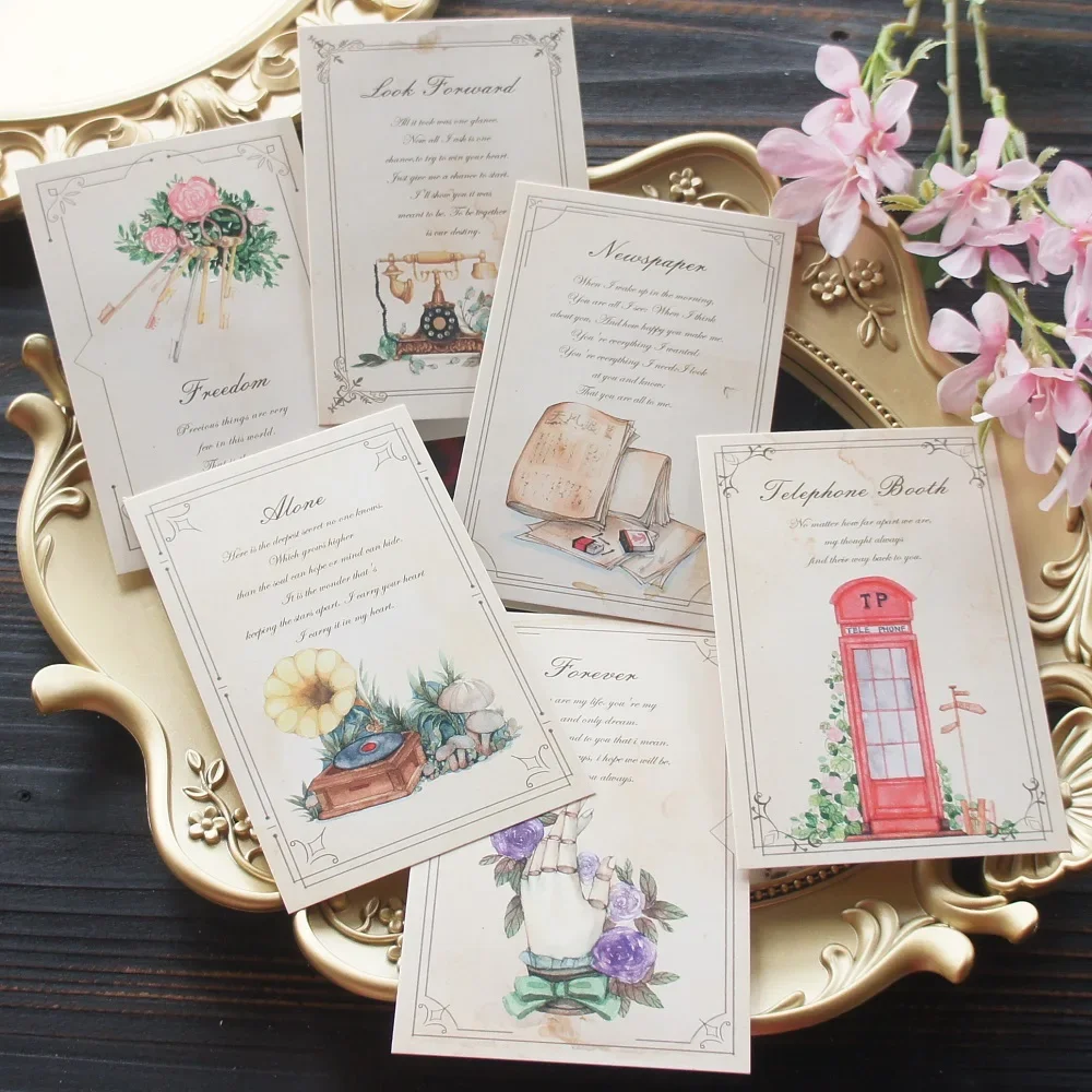

15pcs Hand Painting Traveling Design As Post Card Gift Greeting Cards Gift Party Invitation Scrapbooking Use