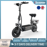 iScooter F2 Foldable Electric Scooter 500W Motor 36V 7.8Ah Battery Electric Kick Scooter 25-30km Range E-Scooter With Basket