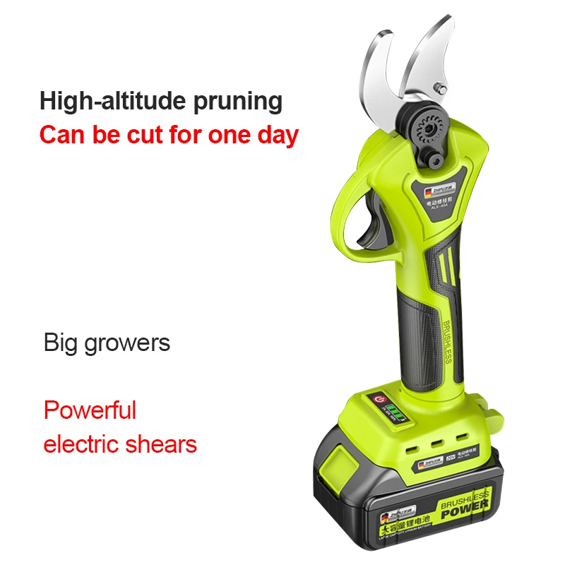 21V Cordless Electric Pruner 4 Gear Pruning Shear Efficient Fruit Tree Bonsai Pruning Branches Cutter Electric Landscaping Tool