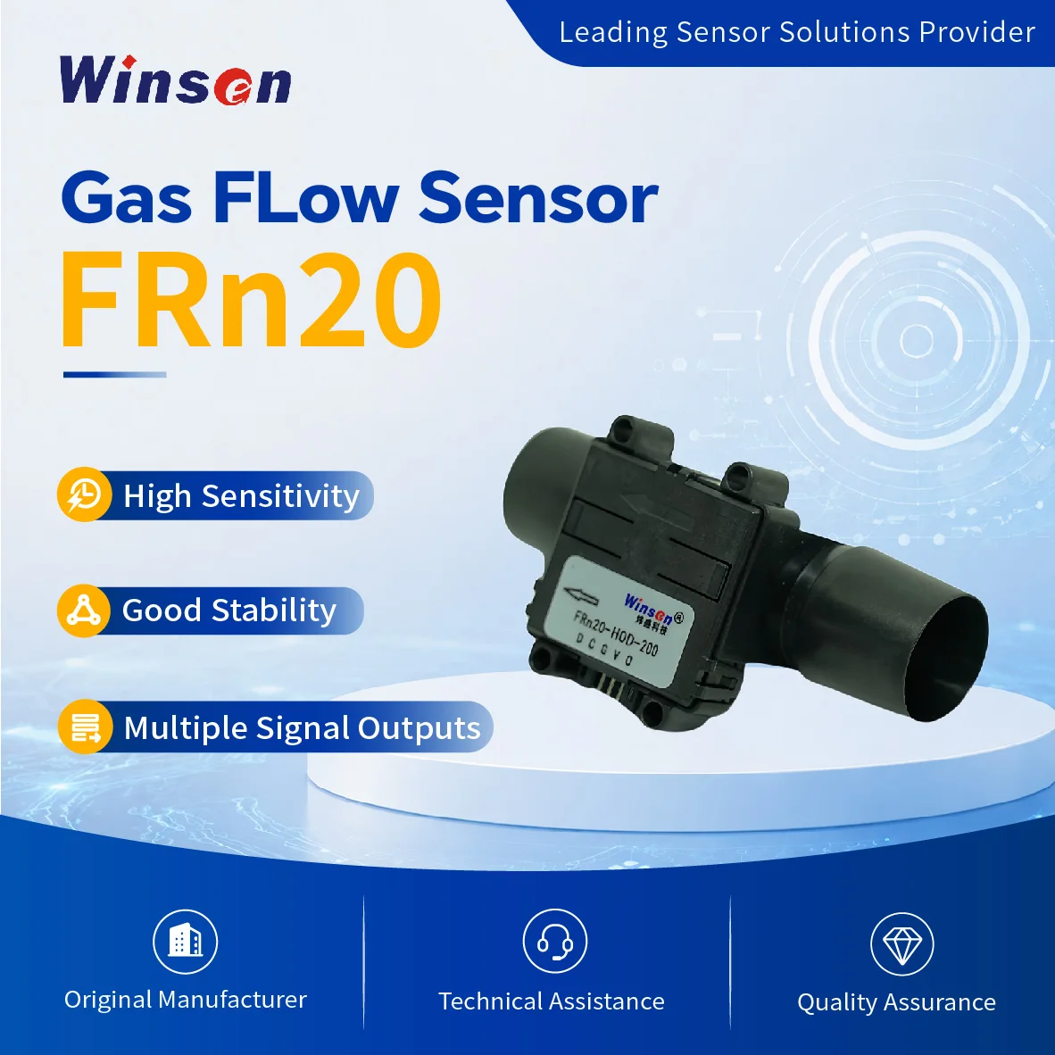 FRn20 Flow Sensor Flow measurement in medical and analytical equipment
