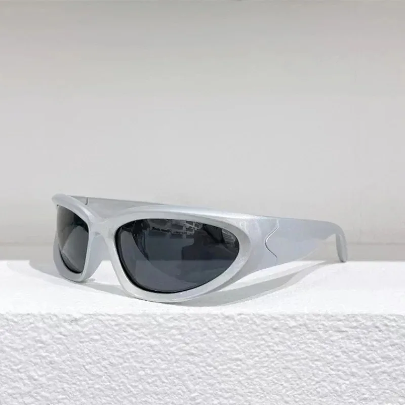Luxury Y2K Sports Punk Sunglasses Women Anti-UV Goggle Men Luxury Brand Sun Glasses UV400 Mirror Fashion Eyewear view 6