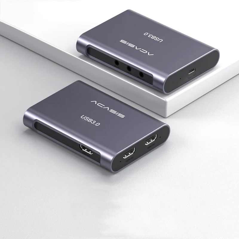 Acasis 4K Video USB 3.0 Chụp Ảnh Thẻ Kép HDMI-Tương Thích 1080P 60fps Camera HD Tiểu Ly Cho OBS Bắt Thẻ Trò Chơi Sống