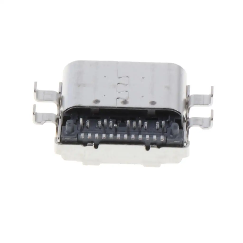 Micro USB Charging Port Connector Durable Replacement Socket Silver Quality for Gadget Maintenance