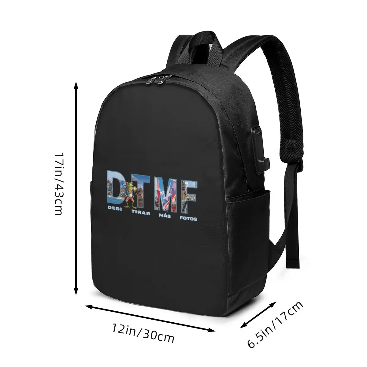 Bads Bunnys Debi Tirar Mas Fotos DTMF Backpack Travel Notebook Bag Computer College Student School Bag Laptop view 6