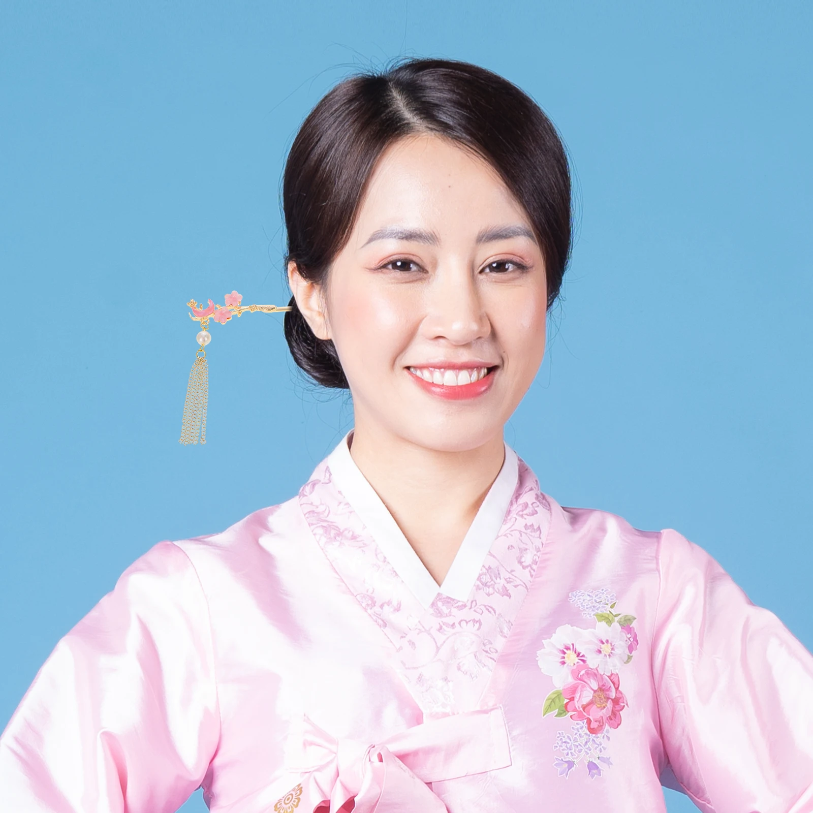 

2pcs Classical Moon Star Stick Tassels Elegant Chinese Hairpin Women Cute Oriental Metal Hanfu Accessories Dangle Tassel
