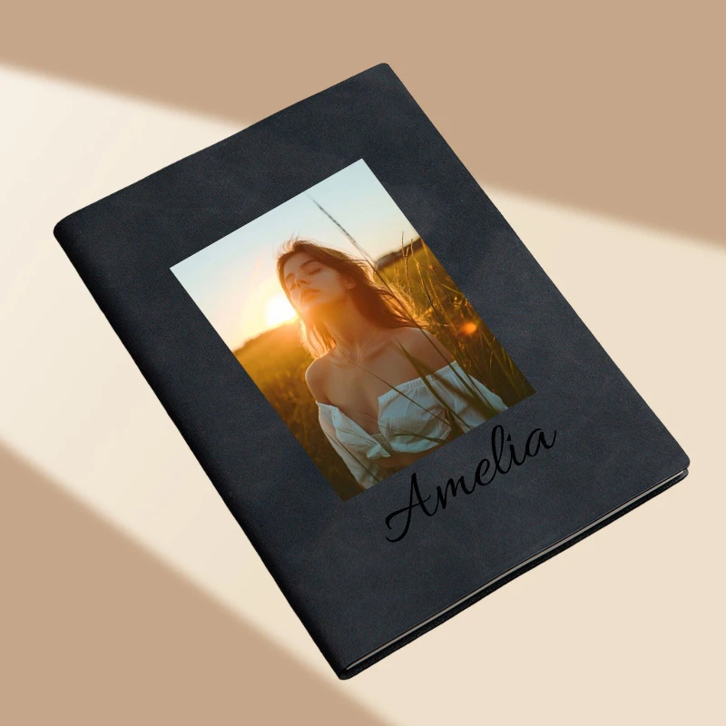 Personalized A5 Notebook - Festive Soft Faux Leather Journal, Ideal for Presents, Conferences & Offices, Safe Fastening