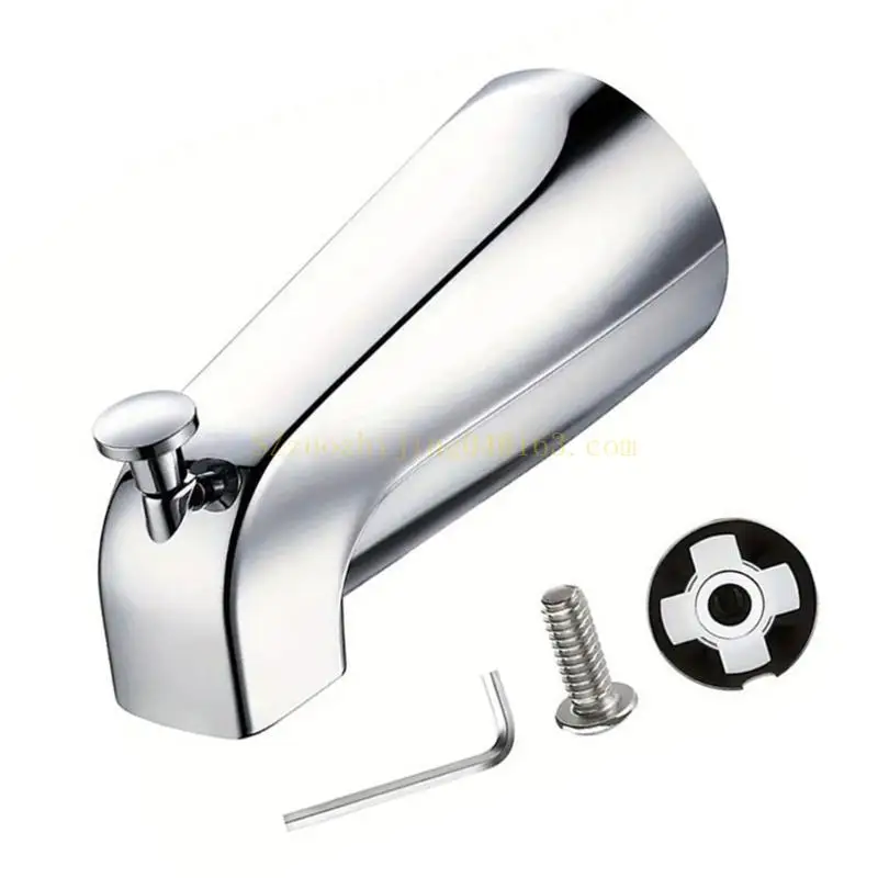 

Fashion Tub Spout Easy Installation Bathtub Faucet Shower Diverter Tub Spout Aluminum Alloy Texture for Quick Install top sale