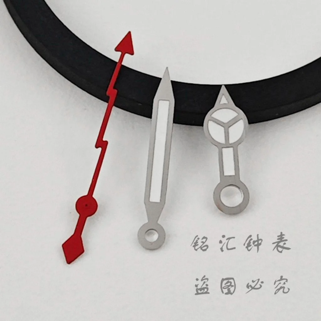 NH35 البرق الأيدي الثانية الفرعية الأيدي الفضة ساعة سوداء الأيدي ل NH34 NH35 NH36 NH38 حركة الساعات مؤشرات الأخضر مضيئة #5