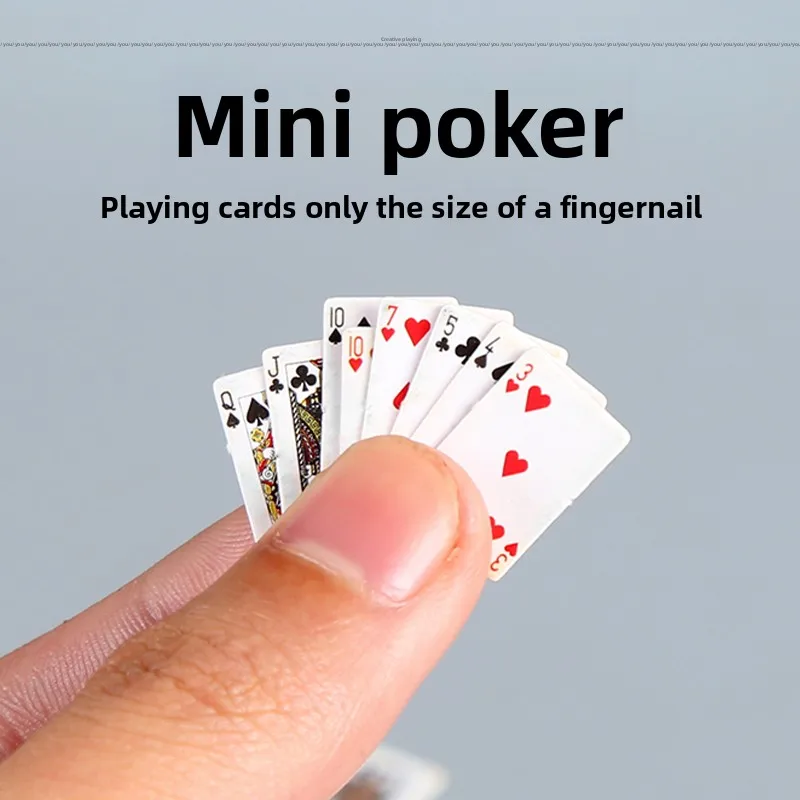 

Super Playing Cards Finger Nail Size Cute Fun Pocket Poker Cards YOKA GAMES Tabletop Games Card Games Paper Material