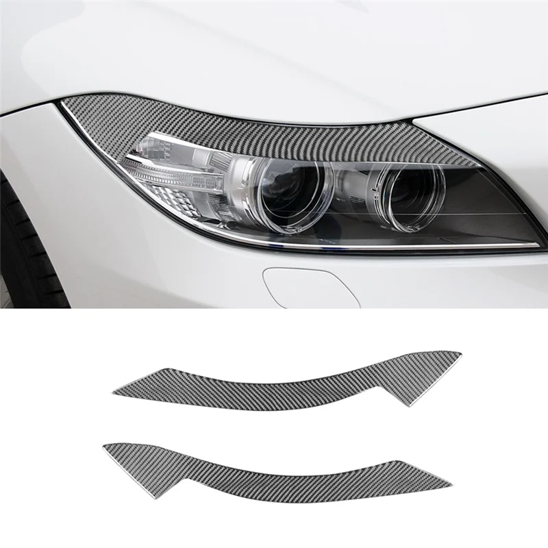 

Для BMW Z4 E89 2009-2016 углеродное волокно фары крышка для бровей отделка декоративная наклейка аксессуары