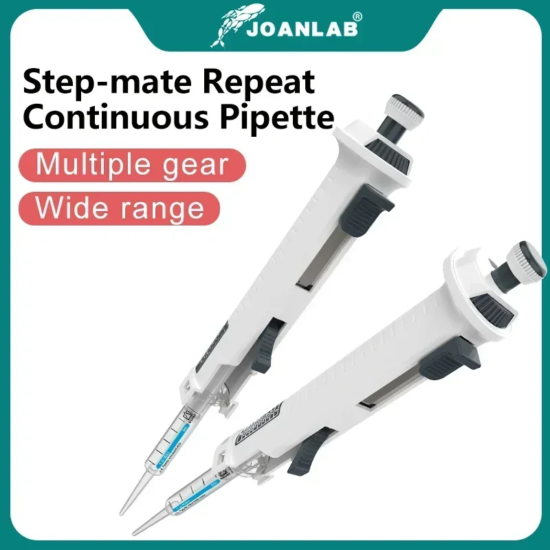 JOANLAB Continuous Dispenser Laboratory Pipette Adjustable Manual Dispenser With Tip 5ml