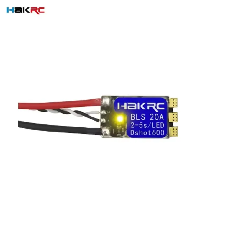 HAKRC BLS 20A S20A BLHeli-S Dshot150/300/600 2-5S vitesse sans brosse ESC LED RGB intégrée pour Drone Freestyle de course FPV bricolage
