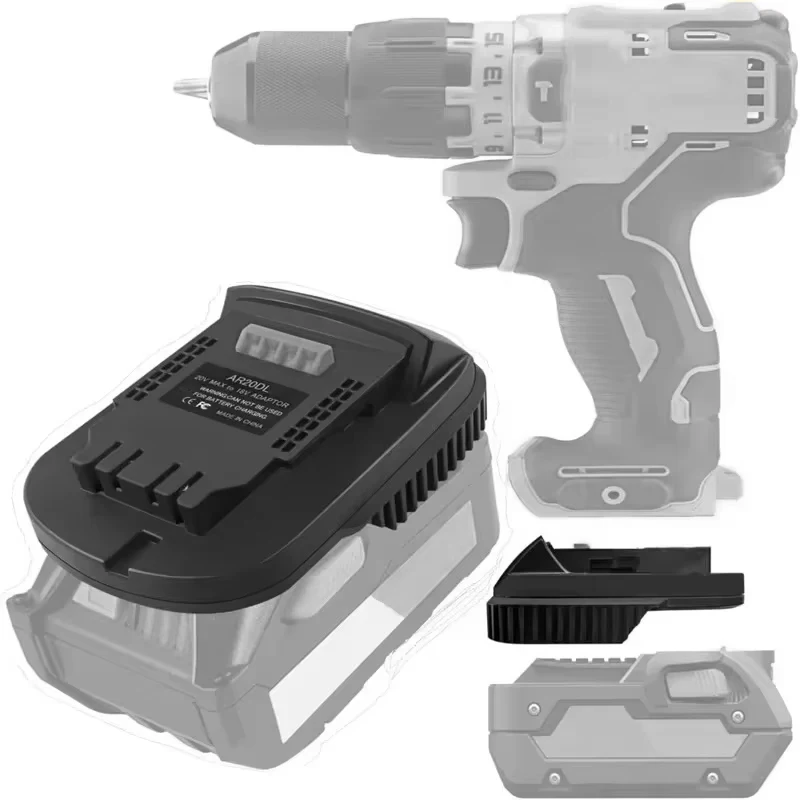 AR20DW battery adapter converts for DeWalt 18v-20v Max lithium battery to for Ridgid AEG 18v Lithium battery