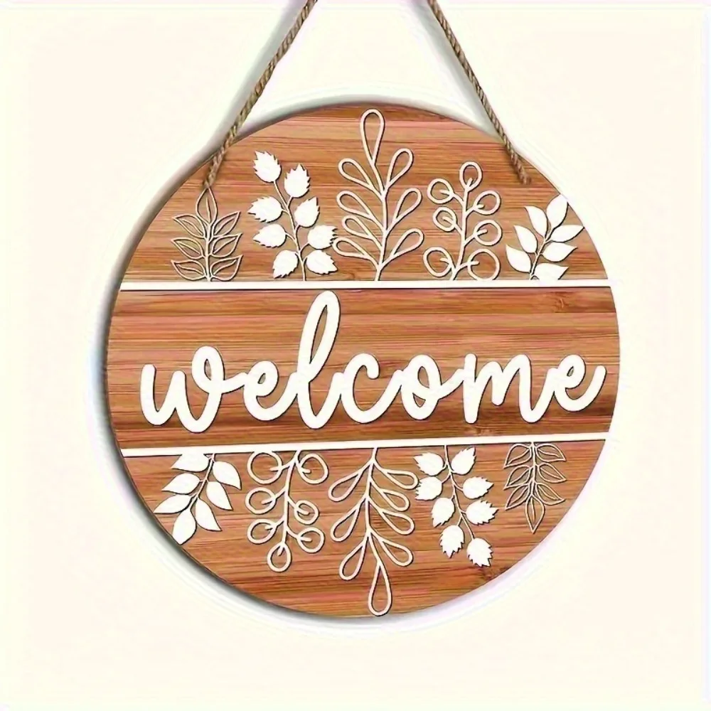 2D Flat Round Wooden Wall Sign 8 Inch Two-Dimensional Print Ornament For Holiday Party Graduation Mother's Day Gift