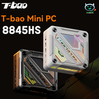 T-bao Mini PC AMD R7 Ryzen 8845HS Esports Gaming Mini Computer Commercial Office Mini Desktop Accurate System Cyber Black New