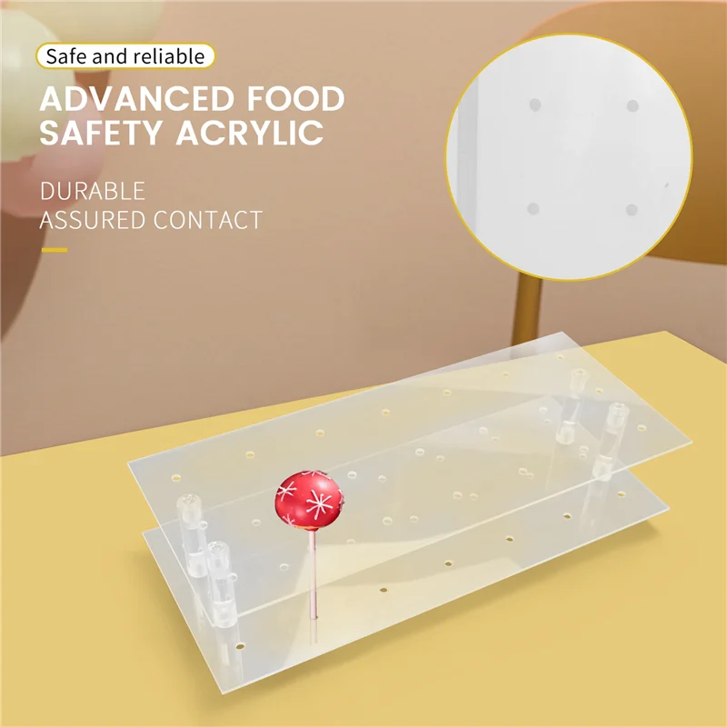 حامل مصاصة من الأكريليك الشفاف CXZD-21 لحفلات أعياد الميلاد وحفلات أعياد الميلاد