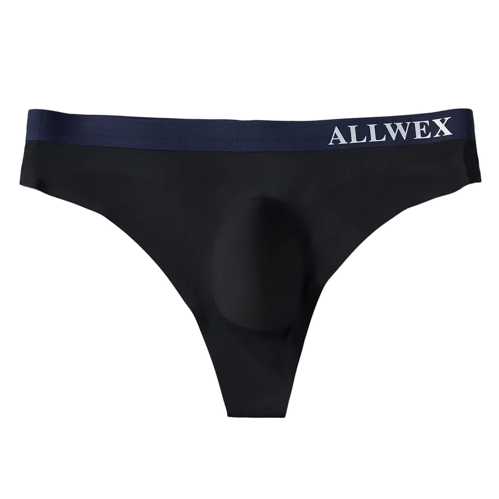 

Men's Ice Silk Seamless Thongs for Sports & Fitness – Low Waist G-String Underwear in Black, White, Apricot, Green, Blue (M-2XL)