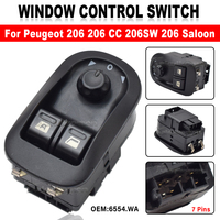 For Peugeot 206 207 306 Citroen C2 Jumpy Fiat Scudo Expert Electric Power Window Master Switch Mirror Control Lift Button 6554WA