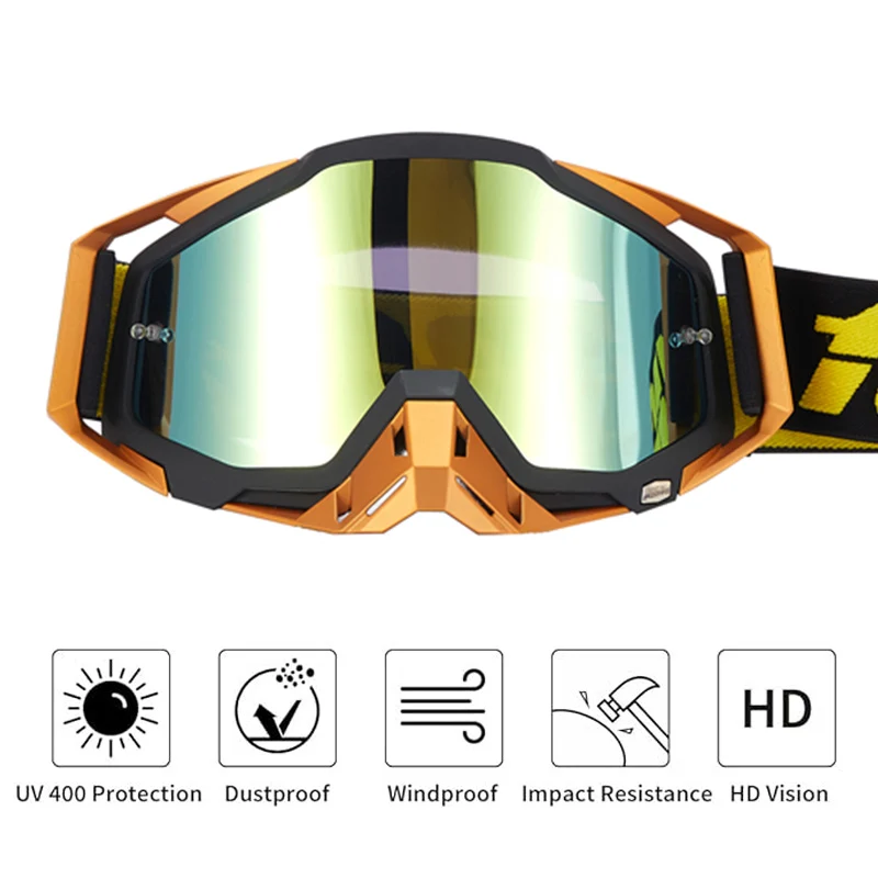 106%-Lunettes de motocross avancées pour motos، lunettes coupe-vent and anti-chocs pour VTT، RL et tou-terrain