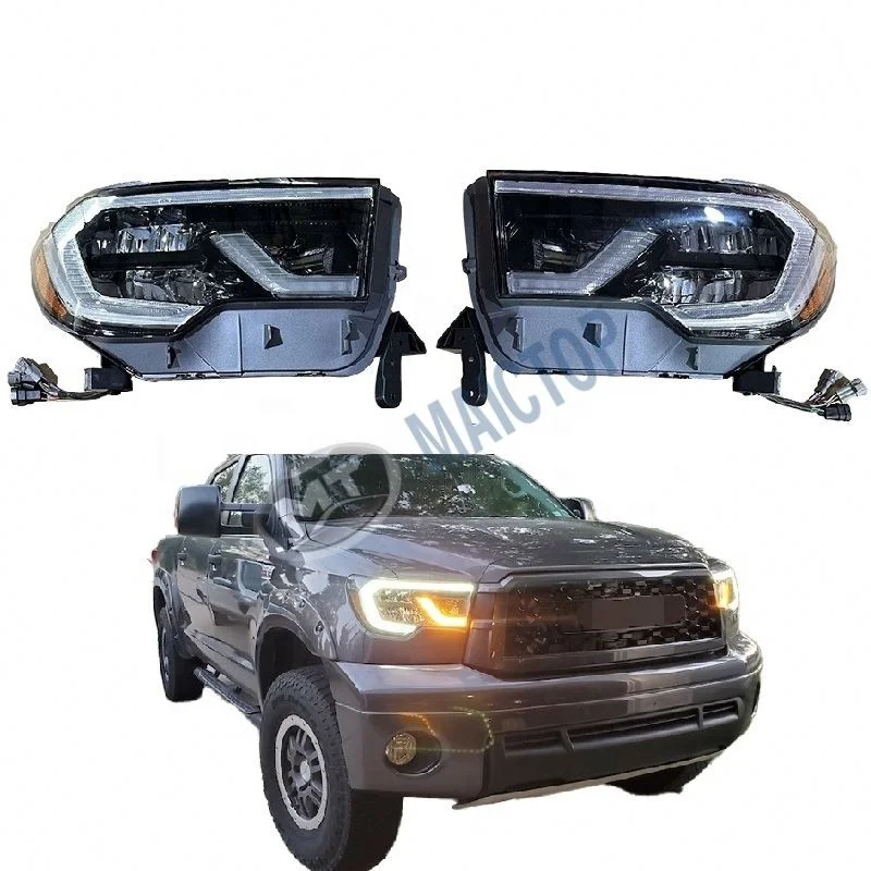 

Maictop Car Accessories DRL Dynamic Head Light Lamp Modified Front LED Headlight For Tundra For Sequoia 2007-2013