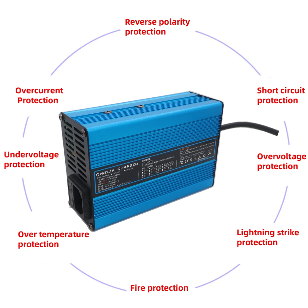 63 فولت 4A شاحن الذكية الألومنيوم مناسبة ل 15S 55.5 فولت في الهواء الطلق بطارية ليثيوم أيون سيارة توازن سيارة آمنة ومستقرة