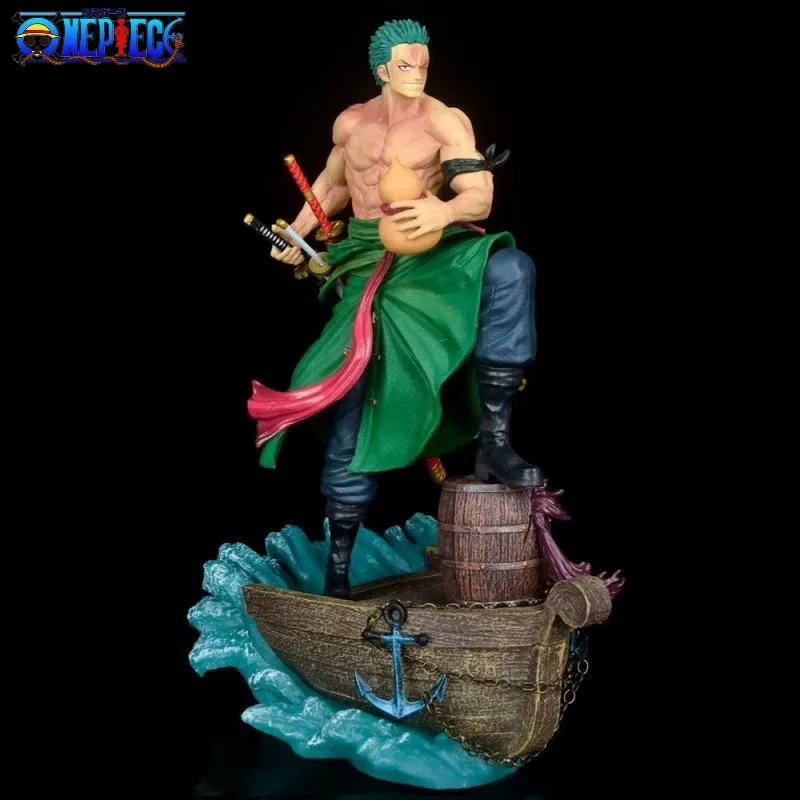 

One Piece Roronoa Zoro Аниме Фигурка 37 см Статуя Статуэтка из ПВХ фигурка Модель Коллекция декоративная игрушка Рождественский подарок