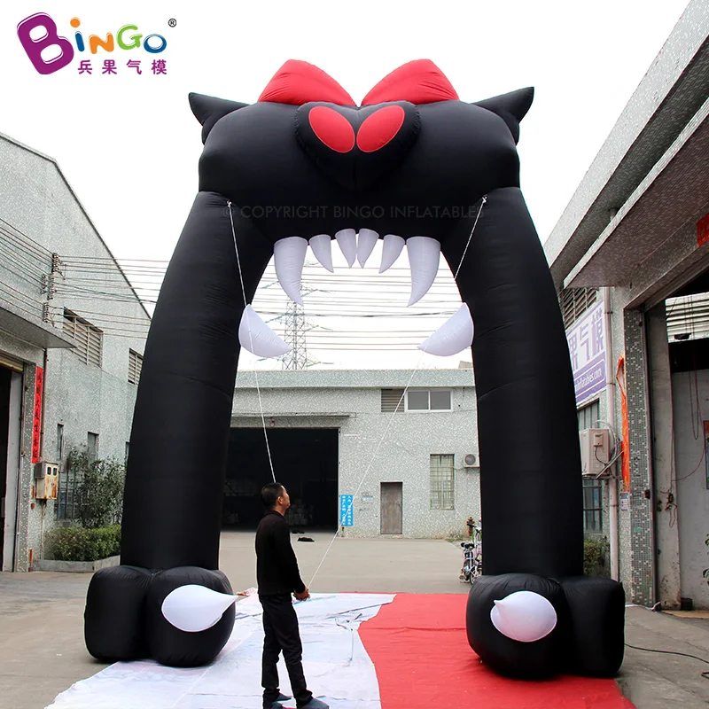 

Attractive 6mh(19ft) Inflatable Halloween Cat-head Arch Inflatable Terror Theme Animal Arch For Halloween Decoration From Bingo