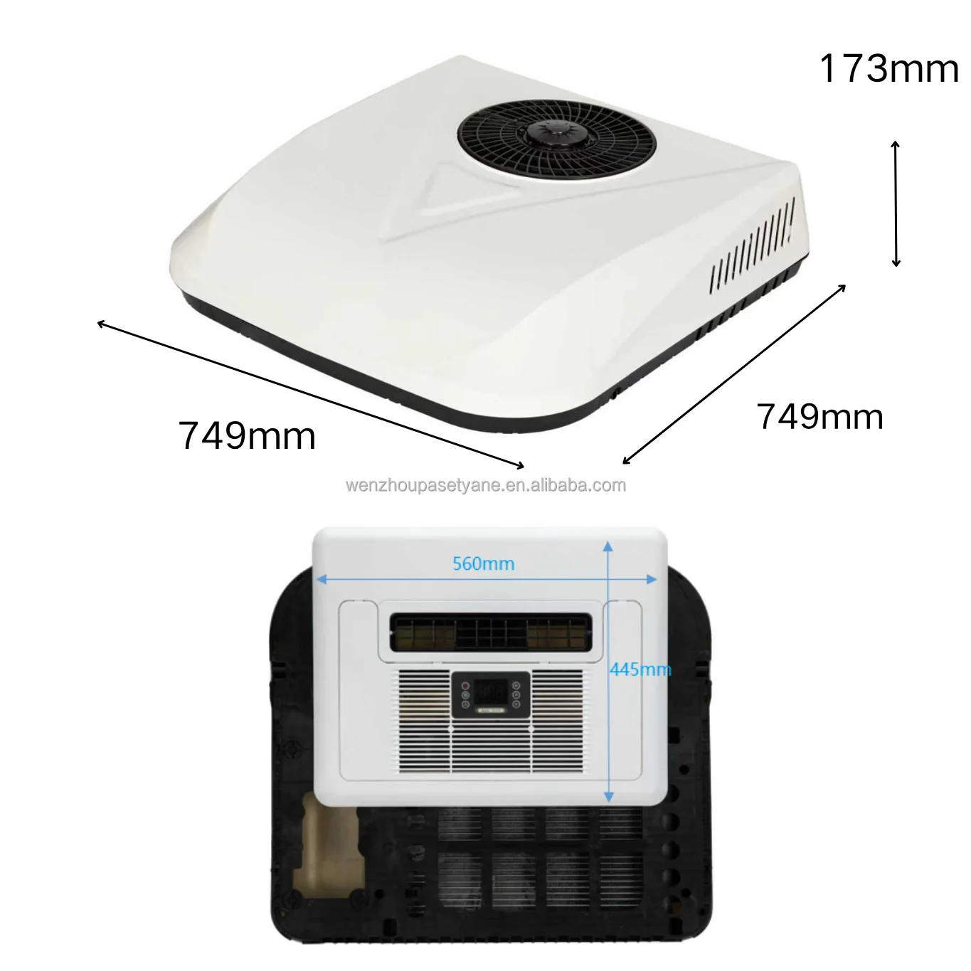 For Pasetyane K40 24V Rooftop All-in-One Parking Air Conditioner For Truck, RV, Camper Van