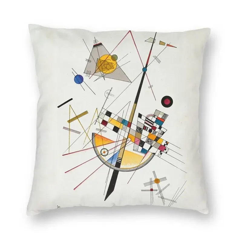 Delicate Tension Cushion Cover Two Side 3D Printing Wassily Kandinsky Abstract Art Floor Pillow Case for Living Room Pillowcase